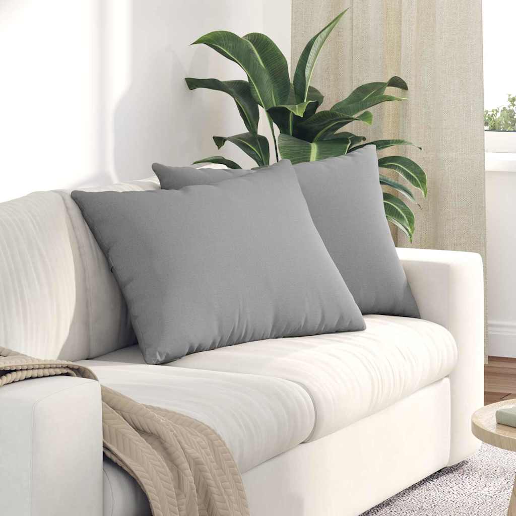 Sofa Pillows 2 pcs Grey 70 x 50 cm Fabric